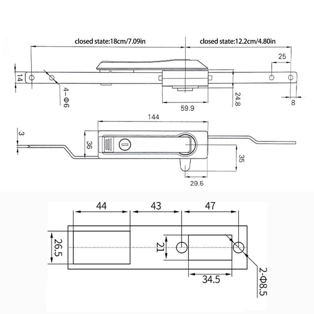 Zinc Alloys Connecting Rod Lock Industrial Equipment Cabinet Knob Lock Replacement Garage Door Lock Door Accessory