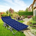 Vebreda 2 Pack Folding Camping Cot for Adult 75" Portable Folding Bed Cot with Mattress