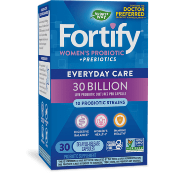 Fortify Women's Everyday Care Probiotic s, 30 Billion Live Probiotics, 30 Count
