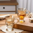 thumbnail image 2 of 4pcs Vintage Irish Coffee Mugs, Crystal Clear Irish Coffee Glass with Handle, Footed Stem Base, Heat Resistant, Heavy Duty Cups for Hot Chocolate, Tea, Coffee, 2 of 7
