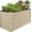 Beige, variant on ZOPan 4x2x2ft Outdoor Metal Raised Garden Bed, Deep Root Planter Box for Vegetables, Flowers, Herbs, and Succulents w/ 119 Gallon Capacity - Dark Green