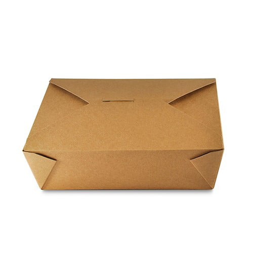 Package of 160 7-3/4 x 5.5 x 3.5 Royal #4 Kraft Folded Takeout Box