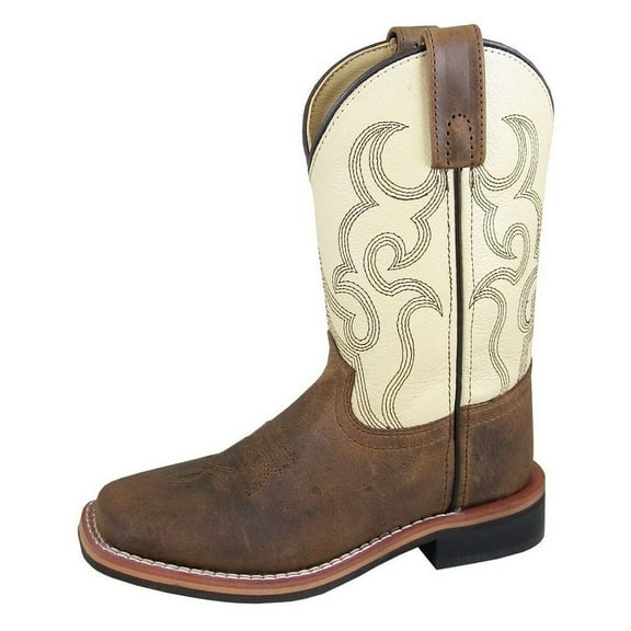 Smoky Mountain Western Boots Boys Scout Pull On Brown Cream 3705Y