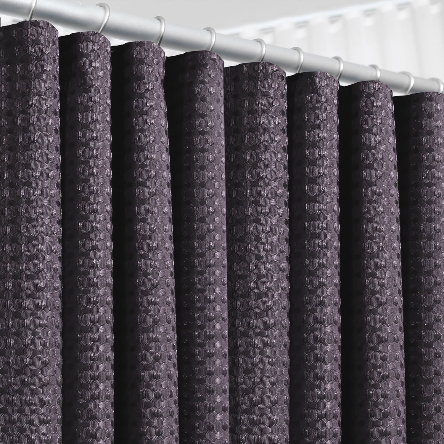 (3 pack) LammaLoe Purple Shower Curtain, Waffle Weave Heavy Duty Fabric Shower Curtain, 72” x 72" Hotel Luxury 256 GSM Bathroom Curtains