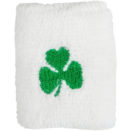 St. Patrick's Day White Irish Shamrock Wrist Band