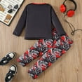 thumbnail image 4 of Vividxx Boys Clothes Boys Outfits Cartoon Print Long Sleeve T Shirt With Pants Casual Sleepwear Set For Toddler And Kids Comfortable Everyday Wear 1-2 Years, 4 of 6