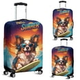 thumbnail image 2 of Retro Surfing Papillon in Cool Sunglasses Hello Summer Waves Travel Luggage Cover Pap Butterfly Dog Lover Suitcase Dust Protective Decor - 10001, 2 of 5