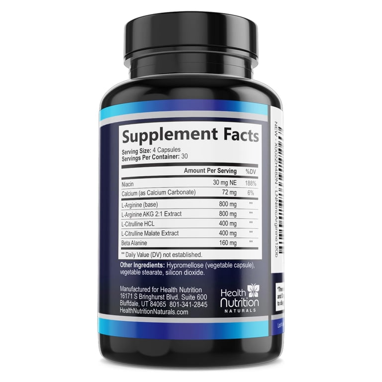 Ossido Nitrico Xemenry - L-Arginina E L-Citrullina Per Energia E Testosterone 1280mg - Foto 4