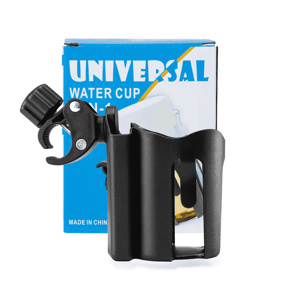 Cup Holder for Walker,Universal Holder with Clip,Cup Holder Stroller,Phone,Bike,Wheelchair(Black)