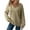Beige, variant on QQAMB Womens Hoodies Sweatshirts Ribbed Knit Long Sleeve Drawstring V-Neck Casual Pullover Sweatshirt Hooded Tops