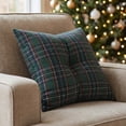 thumbnail image 7 of GOFLIC Christmas Tartan Plaid Throw Pillow with Removable Cover 18x18 Inch, Red Green Check Holiday Decor for Sofa Couch Bed Farmhouse Winter Gift, 7 of 7