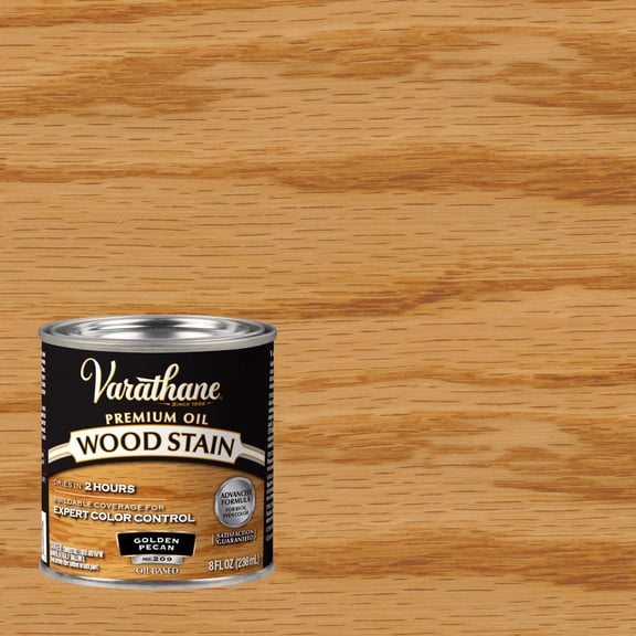 Golden Pecan, Varathane Premium Oil-Based Interior Wood Stain-211757, Half Pint