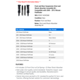 thumbnail image 2 of Front and Rear Suspension Strut and Shock Absorber Assembly Kit - Compatible with 2005 - 2012 Nissan Pathfinder 2006 2007 2008 2009 2010 2011, 2 of 2