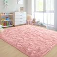 thumbnail image 4 of Nefoso Shag Area Rug, 8ft x 10ft Soft Fluffy Area Rugs for Living Room Bedroom Decor Carpet, Pink, 4 of 10