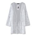 thumbnail image 6 of asdoklhq Coat for Women Clearance $2, Women Lace Shawl Solid Perspective Sunscreen Cardigan Cover Up Beachwear, 6 of 9