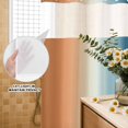 thumbnail image 3 of No Hook Shower Curtain, Burnt Orange Blue Ombre Shower Curtains for Bathroom with See Through Top Window, Abstract Modern Art Aesthetics Waterproof & Washable Bath Curtain 60"x72", 3 of 9