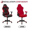 thumbnail image 5 of 2 Pack Gaming Chair Covers, Stretchable Office Computer Chair Slipcover with Armrest Covers, Elastic Seat Protector for Office Reclining Racing Game Chair, Light Gray, 5 of 7