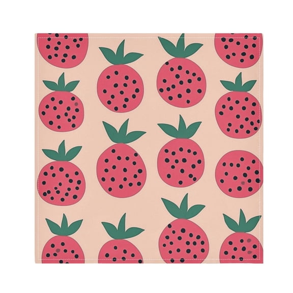 Satin Polyester Napkins - 20x20 InchSingle-Sided Printed Napkins, 1-Piece/4-Piece/6-Piece Set, DIY Personalized Table Setting,Cute Pomegranate