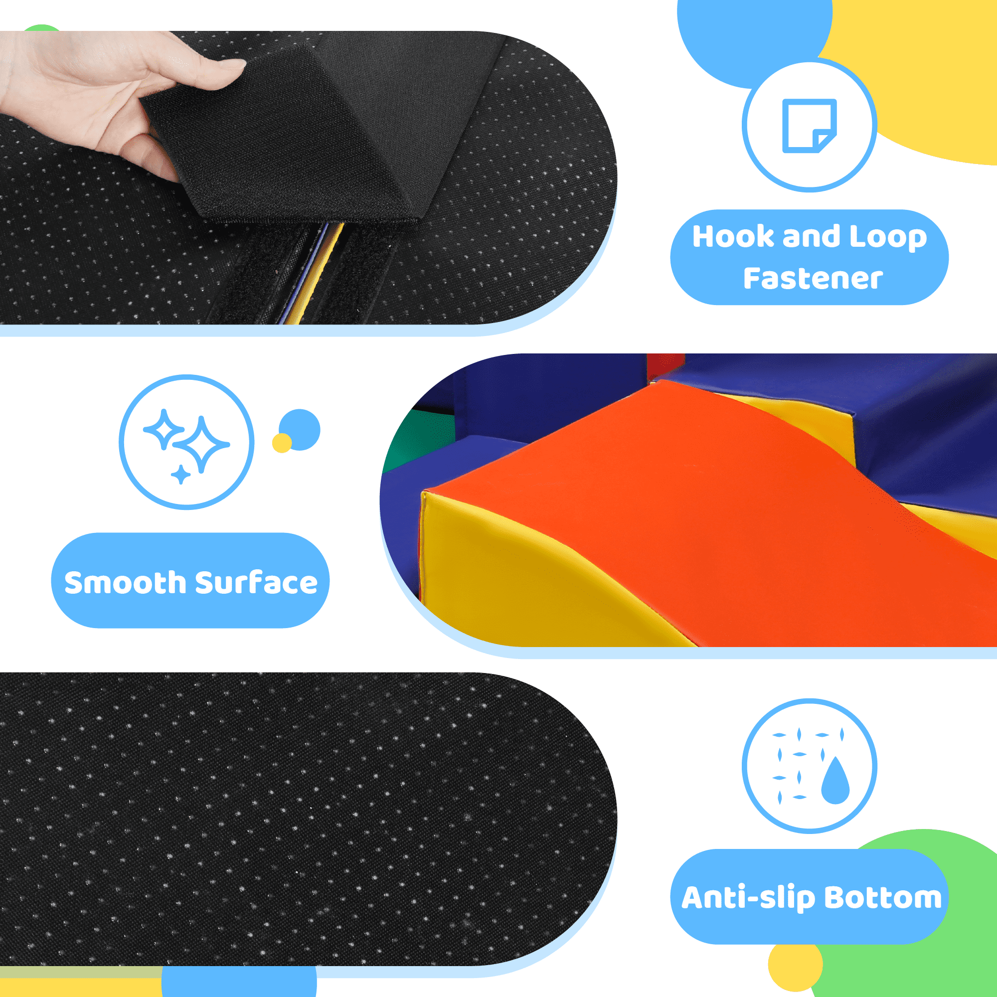 LINLUX 10-Piece Toddler Climbing Foam Block, Soft Foam Building Blocks for Kids, Baby Climbing Toys