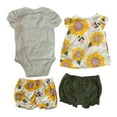 thumbnail image 2 of Carter's Baby Girl's 4-Piece Short Sleeve & Shorts Playwear Set (Sunflower, 3M), 2 of 2