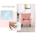 thumbnail image 3 of Hommow Mid Century Wingback Arm Chair,High Back Accent Chair,Pink, 3 of 7