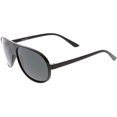 thumbnail image 3 of Oversize Flat Top Aviator Sunglasses Polarized Lens 61mm (Shiny Black / Smoke Polarized), 3 of 4
