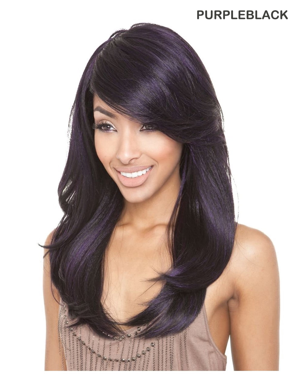 Mane Concept Brown Sugar Human Hair Style Mix Full Wig - BS110 (FTP1B/WINE)