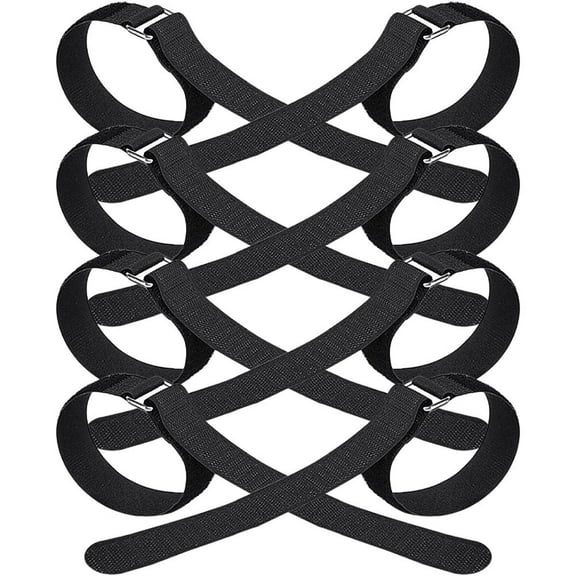 PBPBOX 4 Pairs Gripper Spikes for Shoes Adjustable for Snow Shoveling and Hiking