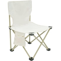 Camping Chairs Suitable for Teenagers，Ultralight Folding Camping Chair，Rich Pockets，Outdoor Camping, Beach, Fishing, Picnic, Lawn, Concert, Hiking Foldable Camping Chair, White