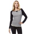 thumbnail image 1 of Aeropostale Camiseta Raglan Tee Pajama Sleep para Mujer, Gris, X-Small Aeropostale Camiseta de manga corta, 1 of 2