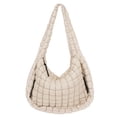 thumbnail image 1 of Bolsa acolchada Juoxeepy, grande, acolchada, de nailon blanquecino, 1 of 6