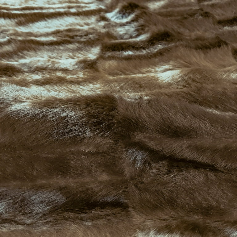 Brown Shaggy Faux Fur Upholstery Fabric Yard 60 Wide 