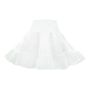 Adult White - 50's Crinoline Petticoat Slip - XS/S