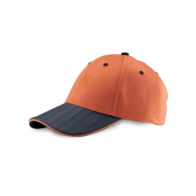 COTTON SPORTS TWILL CAP W/SANDWICH BILL, Orange