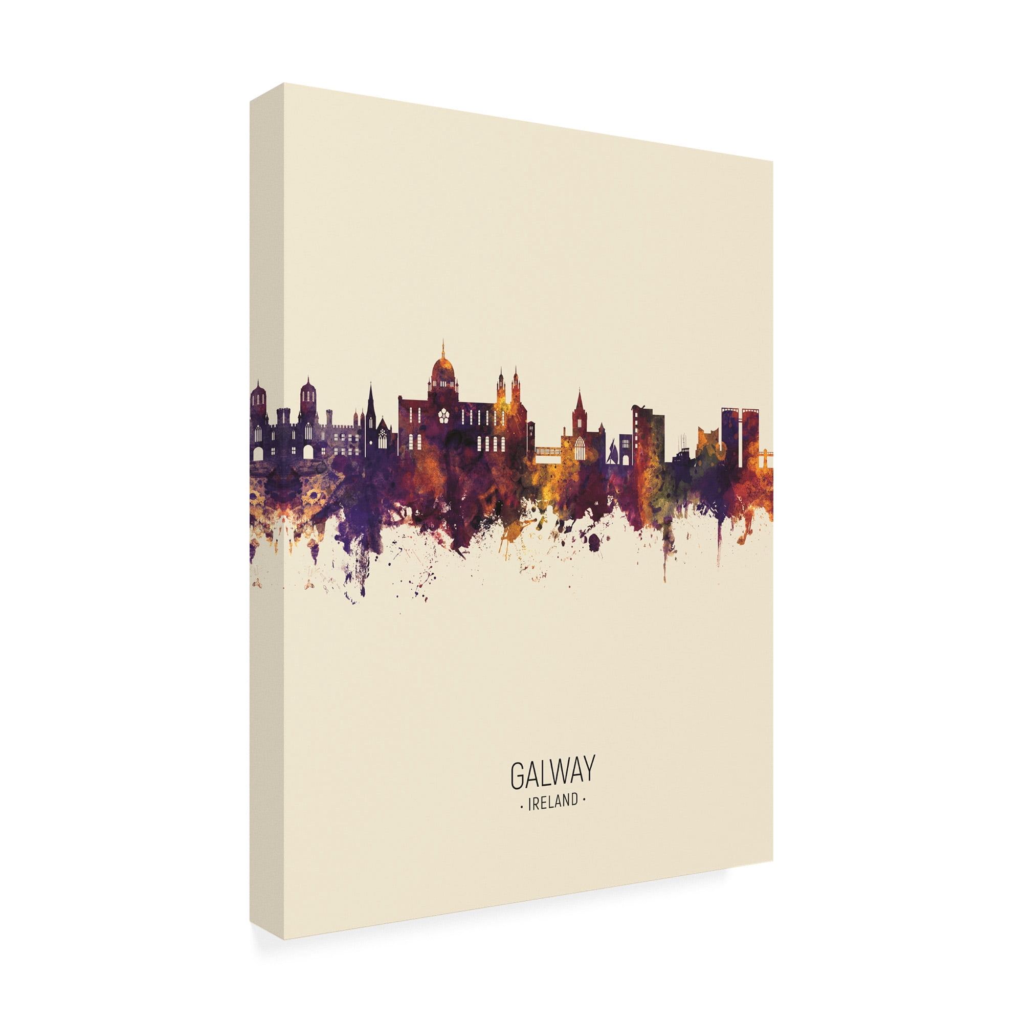 Trademark Fine Art 'Galway Ireland Skyline Portrait III' Canvas Art by Michael Tompsett
