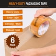 thumbnail image 3 of Tape Terror Heavy Duty Carton Sealing Tape 6 Pack, 1.89" x 54.68 yd, Orange, 3 of 7