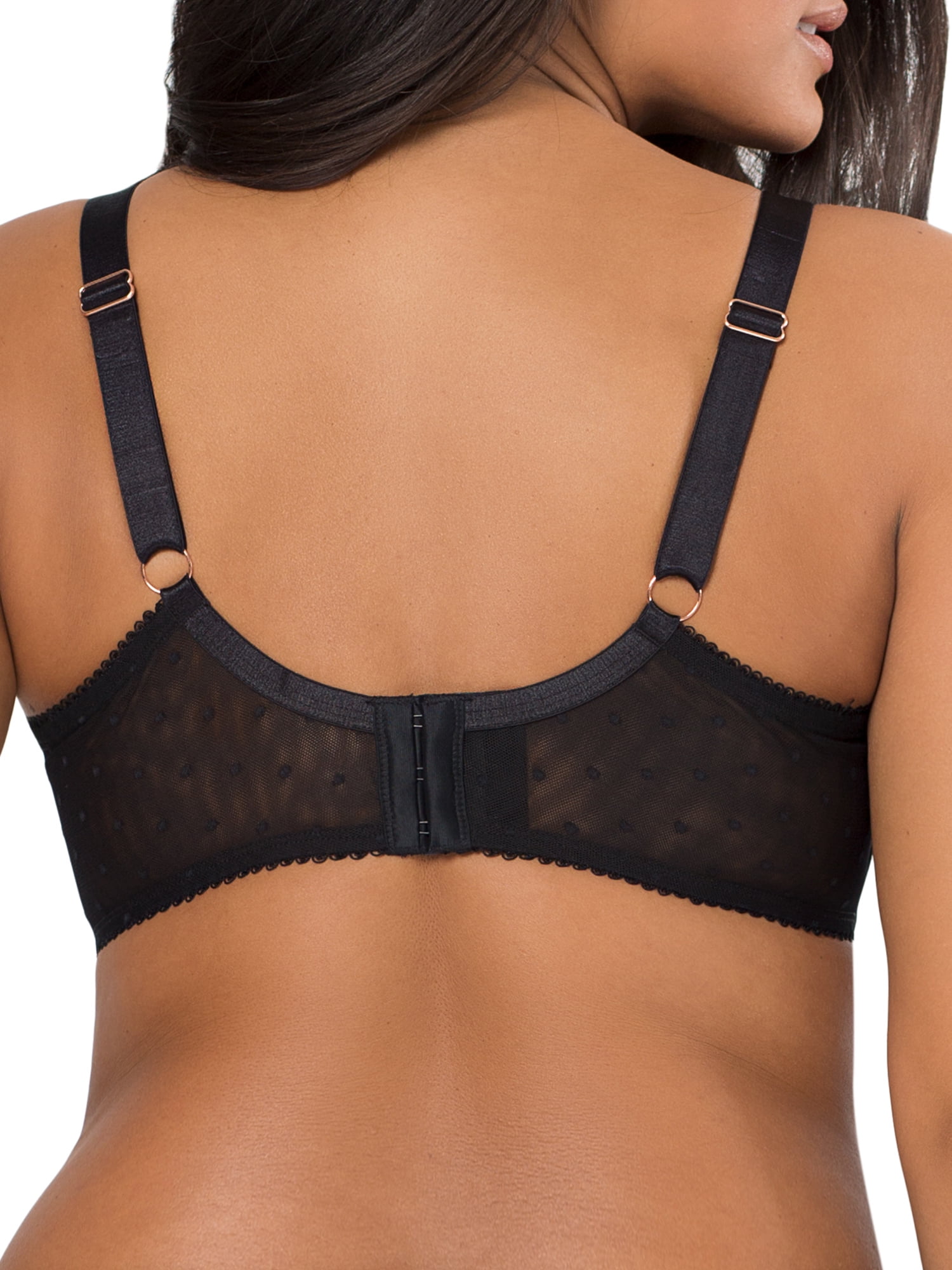 Smart & Sexy Women's Plus Size Retro Lace & Mesh Unlined Underwire Bra  Style-SA1017 