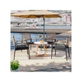 thumbnail image 3 of Eastvita 2 PCS Patio Wicker Chairs Set - Outdoor Beach Chair with Metal Frame Square Pattern Design Suitable for Lawn Deck Porch Balcony Poolside Backyard Garden, 3 of 7