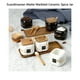 thumbnail image 3 of Bewildely Juego de tarros de especias de cerámica con diseño de mármol nórdico, caja de almacenamiento de azúcar y sal, botellas de Cocina y Comedor Blanco/ 3 en 1, 3 of 6