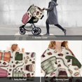 thumbnail image 2 of Zufioo Vintage Coffee Print Baby Stroller Seat Nursing Cover, Baby Stroller Canopy Seat Cover Breastfeeding Cover, Suitable for Indoor and Outdoor-One Size, 2 of 9