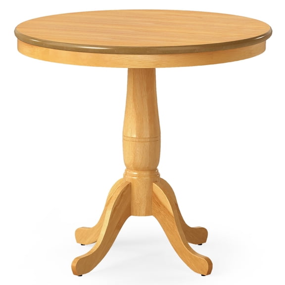 Natural Giantex Round Dining Table for 2-4 People, 32 D X 30 H Wooden