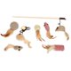 thumbnail image 1 of Linen Interactive Kitten Toys Assortments Cat Feather Wand with Mice Pet Toy Supply, 1 of 1