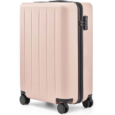 Baby Pink, Danube Plus Hardside 20-Inch Carry on Luggage, Spinner Suitcases Airline Approved with Wheels, Lightweight Luggage with TSA Lock, 22 X 14 X 9 Inches
