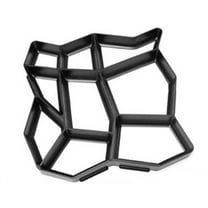 Stone Paving Mold Concrete Stepping Walkway Paver 9 Grids DIY Driveway Garden