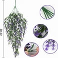 thumbnail image 4 of Ikeay Artificial Lavender Hanging Plant, Purple Faux Flower Vine for Spring Home Garden Wedding Decor, Wall Porch Decoration Orange, 4 of 9