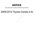 thumbnail image 2 of Kugel Front Rear Wheel Bearing and Hub Assembly Kit for Car 2009-2012 Toyota Corolla 2.4L - Left Right Side (Driver Passenger) K70-101592, 2 of 8