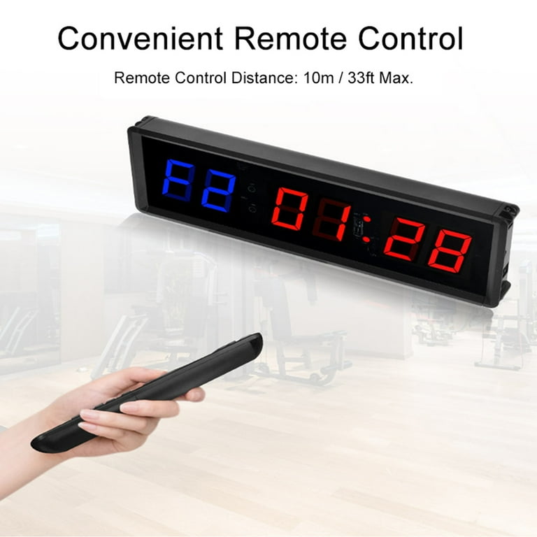 Magnetic Sports Gym Timer Fitness Clock Wall Mount Display for Gym Yoga Weight M Walmart