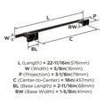 thumbnail image 5 of Amerock Bronx Oil-Rubbed Bronze 18 inch (457mm) Towel Bar, 5 of 7