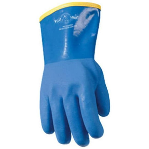 Wells Lamont 194 Mens Winter Lined Blue PVC Coated Glove