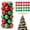 Red and green, variant on 24-Pcs Set of Gold and Sliver 2.36" Christmas Balls—Christmas Tree Decorations and Ornaments With 1 Roll 10inch*30FT Christmas Ribbon